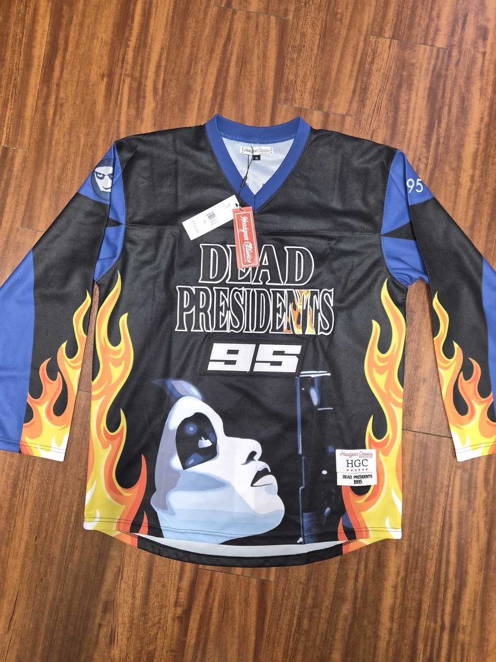 Dead Presidents 95 Black & Blue Graphic Long-Sleeve Jersey